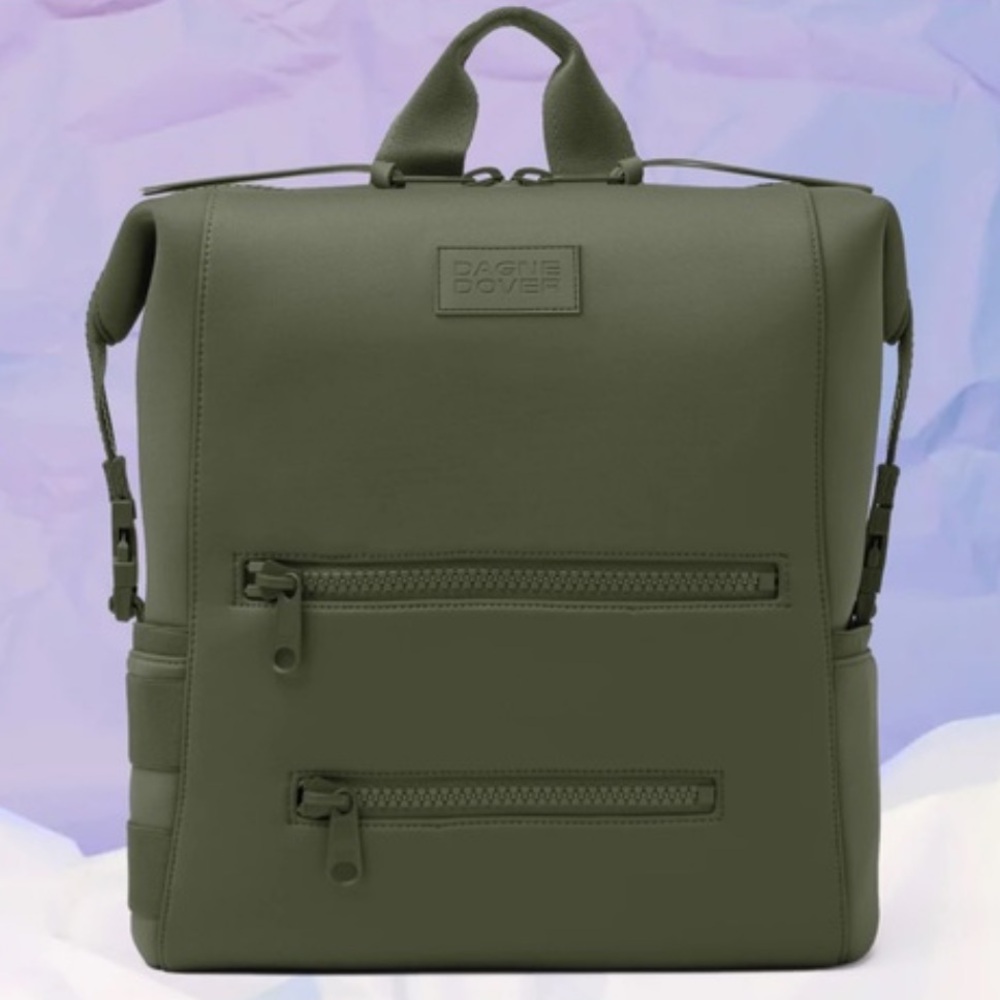 Medium Microchip Dagne Dover Indi Diaper Backpack (cool gray-green)